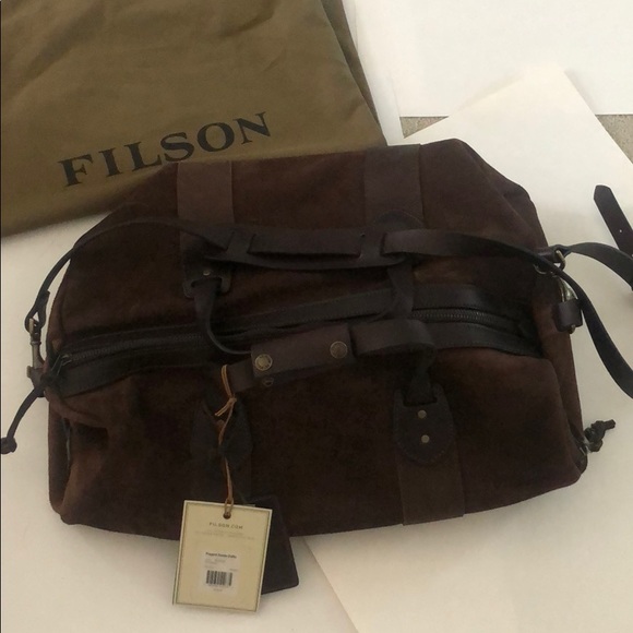 filson suede duffle